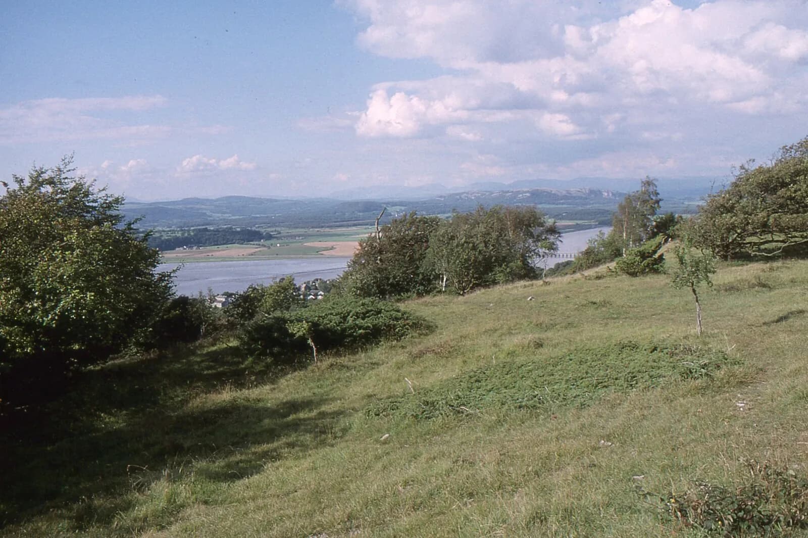 View from the grassy slopes of Arnside Knott over the Kent estuary