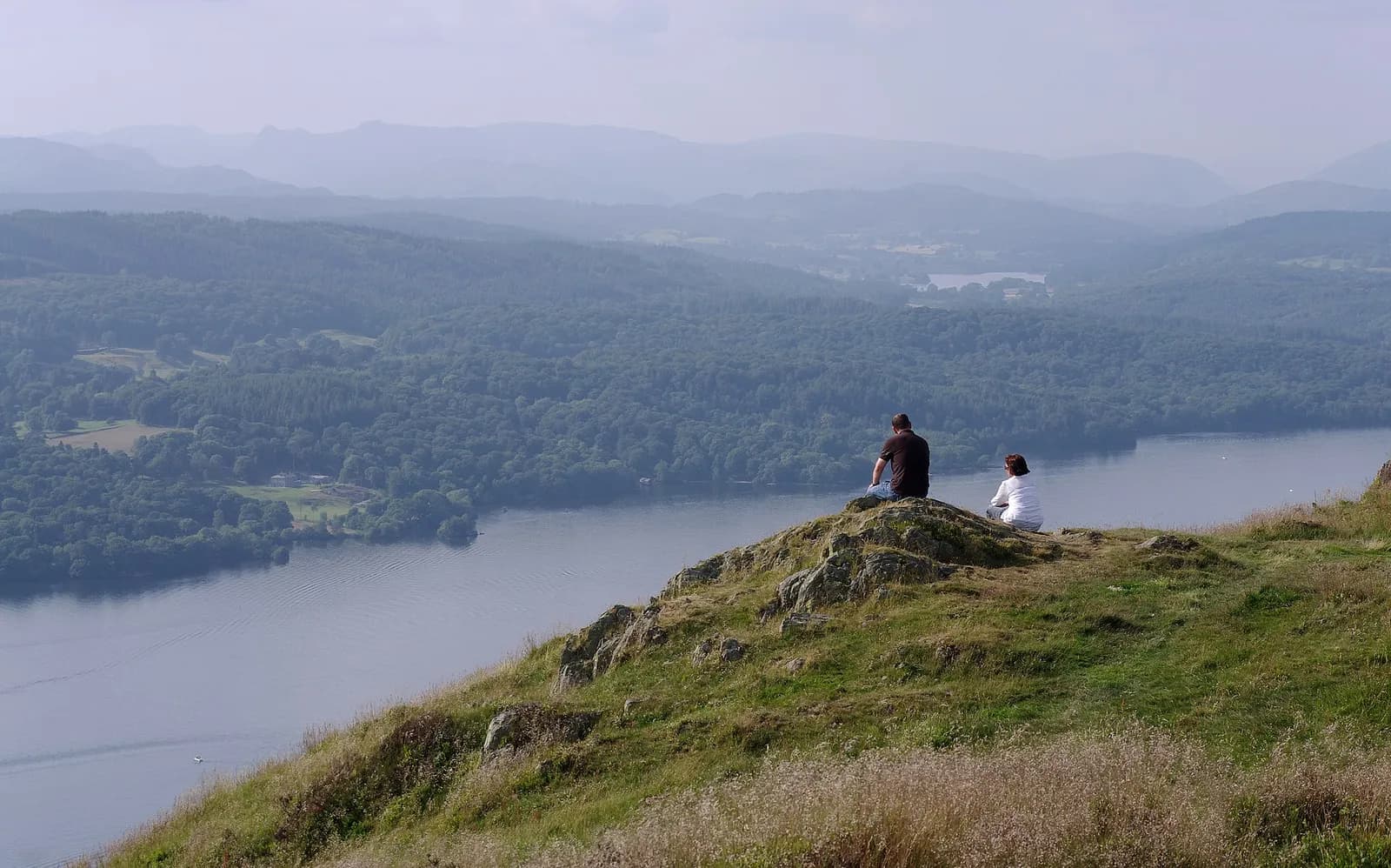 Windermere stretching north from Gummer's How towards the central fells