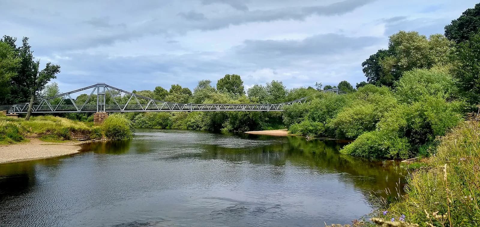 The River Eden and the Memorial Bridge at Rickerby Park, Carlisle