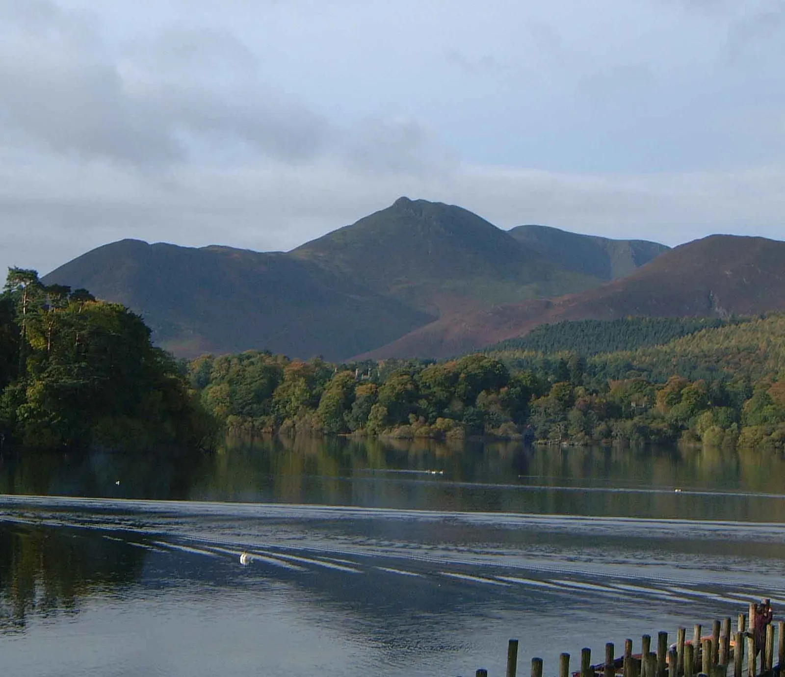 The knobbly top of Causey Pike seen across Derwentwater