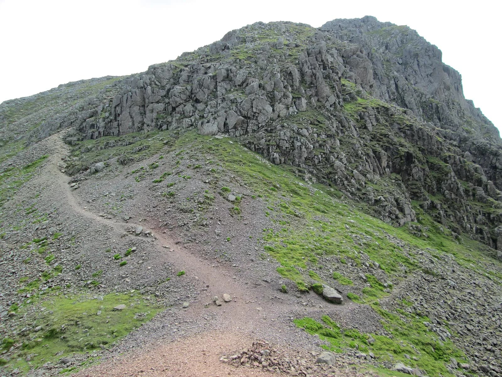 The path from Windy Gap up the north side of Great Gable