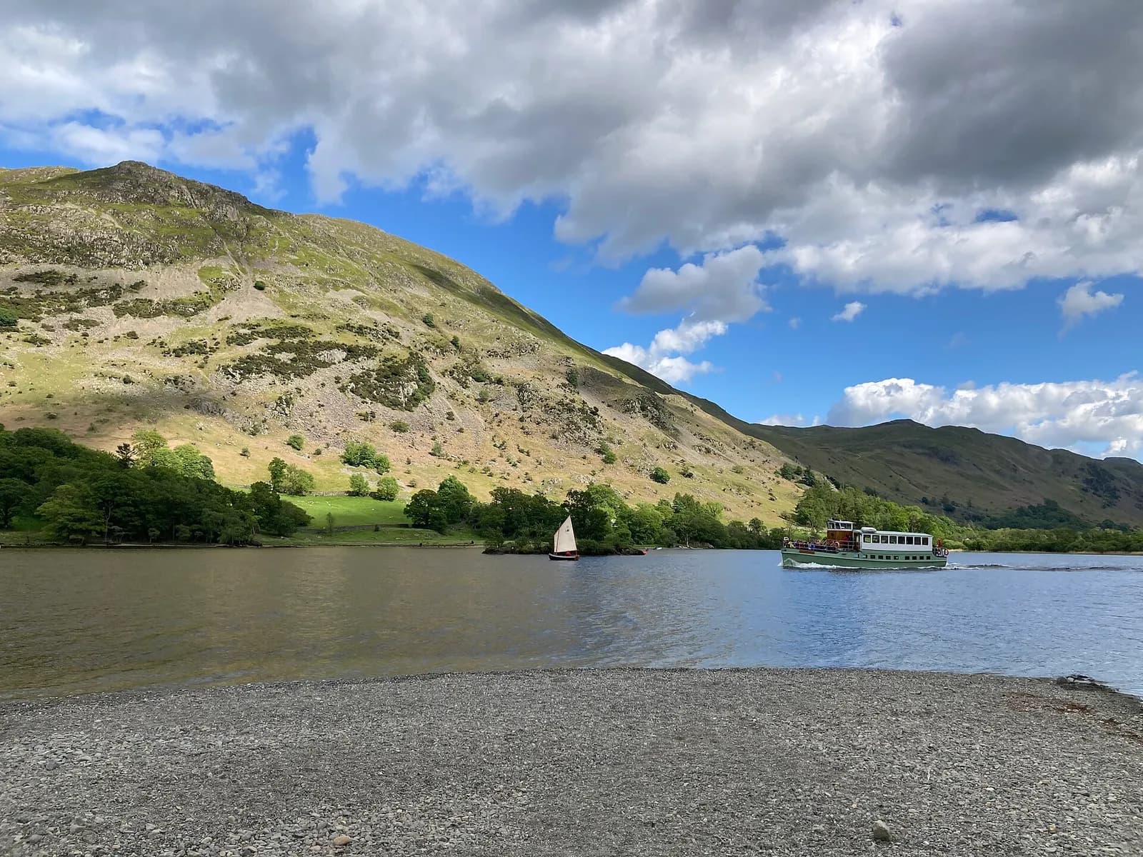 Place Fell above the shore of Ullswater